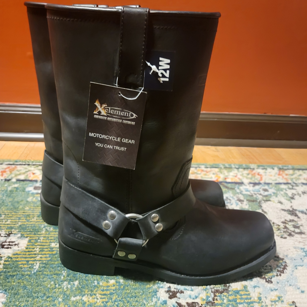 Xelement Men's Harness Motorcycle Boots Size 12W Brand New with Tags